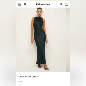 Reformation black Silk Maxi Dress